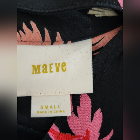 Anthropologie Maeve V-Neck Blouse, Floral Print, Size US S - Picture 4 of 5